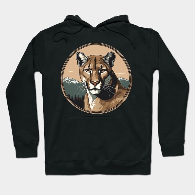 Mountain Lion Hoodie by Ray Crimson